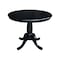 International Concepts Round 36 in Round Top Pedestal Table, 28.9 inH, Black, 36 in W, 36 in L, 29.1 in H, Wood, Black K46-36RT - alternate 1